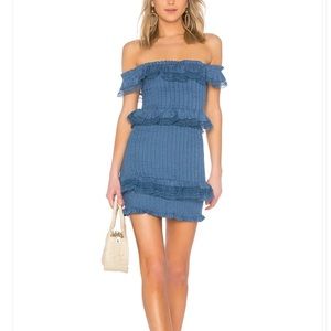 Tularosa Teri Smocked Dress in Horizon Blue